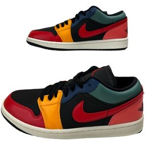 Brand New Women Air Jordan 1 Low SE Black Fire Red-Taxi Size 38 DN3739 060
